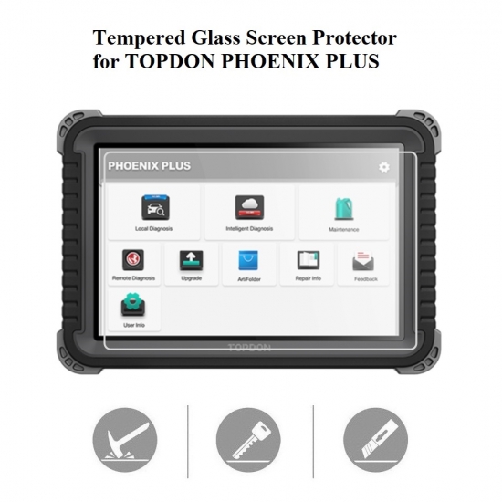 Tempered Glass Screen Protector Cover for TOPDON PHOENIX PLUS - Click Image to Close